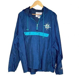 Vintage 90s Pro Player Seattle Mariners Nylon Windbreaker Jacket Men’a size XL